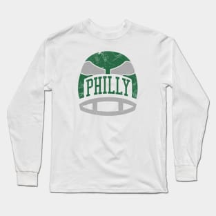 Philly Retro Helmet - White Long Sleeve T-Shirt